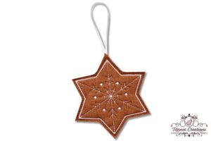 Alternative view of ITH Iced Gingerbread Star Ornament