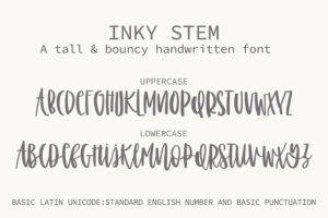 Alternative view of Inkystem Font