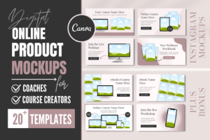 Digital Product Mockup Listing Canva Template