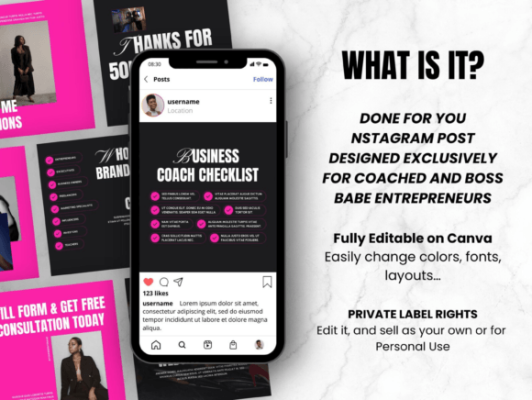 Alternative view of Instagram Post Templates for Boss Babe