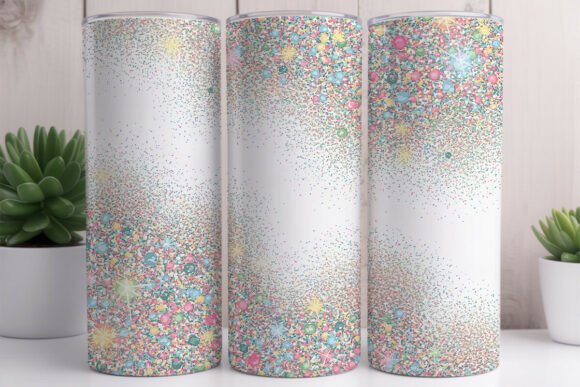 Iridescent Glitter 20oz Tumbler Wrap - Image 2