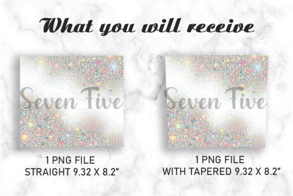 Iridescent Glitter 20oz Tumbler Wrap - Image 3