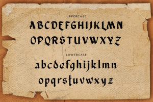 Alternative view of Irish King Font