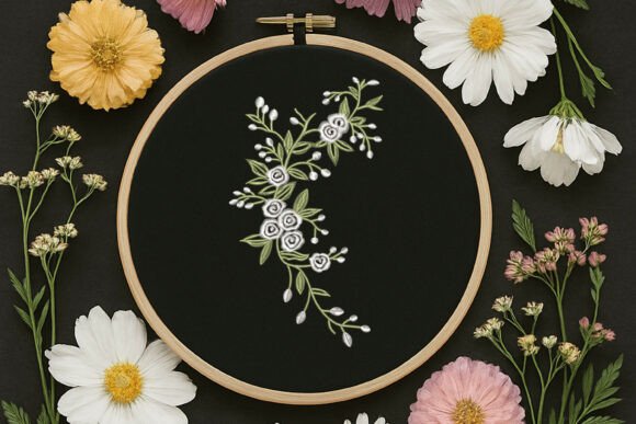 Ivory Blossom Garland - Image 2