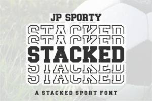 Jp Sporty Stacked Font