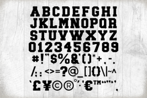 Alternative view of JP Sporty Tee Font