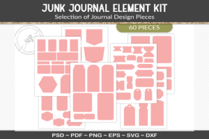 JUnk Journal Tags and Elements Template