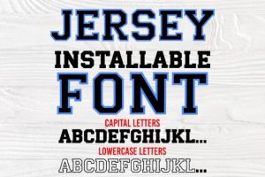 Alternative view of Jersey Outline Font