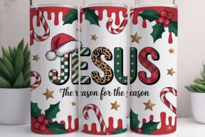Alternative view of Jesus Christmas Tumbler Wrap