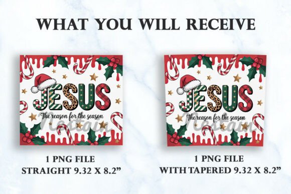 Jesus Christmas Tumbler Wrap - Image 3