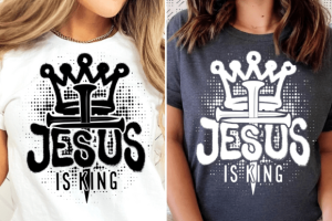 Alternative view of Jesus is King, Christian SVG, Faith SVG