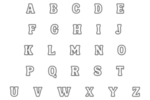 Alternative view of Jiggle Letters Applique Embroidery Font