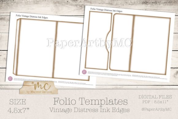 Junk Journal Folio Templates, Vintage - Image 2