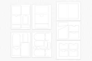 Alternative view of Junk Journal Pocket Cards Template Kit