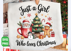 Just a Girl Who Loves Christmas Png,Xmas