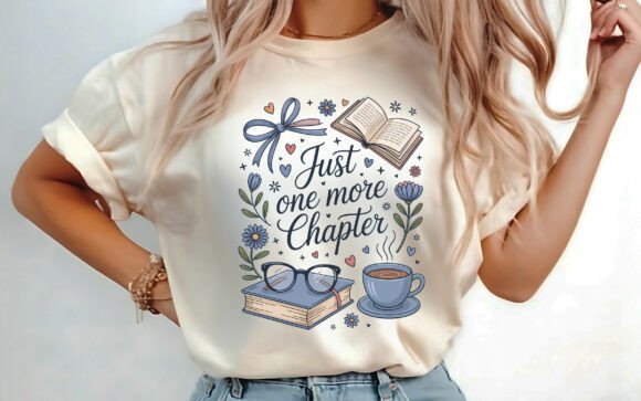 Just One More Chapter Book Lover T-shirt - Image 2