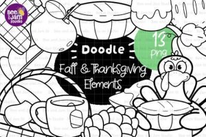 KDP Coloring Fall Thanksgiving PNG