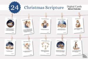 Kids God Nativity Advent Calendar Cards
