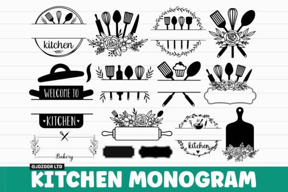 Kitchen Monogram SVG Bundle - Image 2