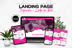 LINK in BIO Canva Template, Sales Page