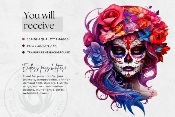 La Catrina Day of the Dead PNG Clipart - Image 2