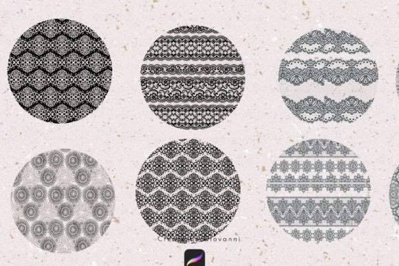 Lace Procreate Brush Bundle, Fashion - Image 3