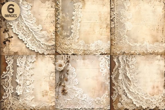 Lace Trim Junk Journal Paper Vol. 2 - Image 2