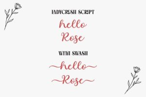 Alternative view of Lady Crush Font