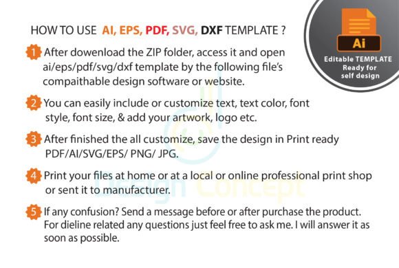 Large Gable Box Dieline Template Design - Image 7