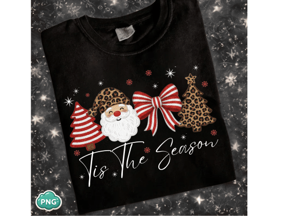 Latch Hook Yarn Faux Tis the Season Png - Image 2