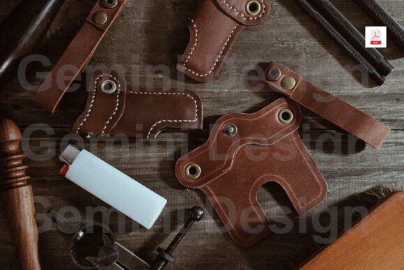 Leather Pattern Lighter, PDF File DIY - Image 2
