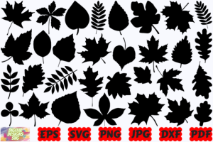 Alternative view of Leaves Silhouette | Leaves SVG |Leaf SVG