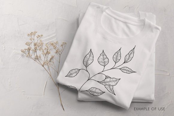 Leaves and Twigs Line Art SVG - Image 4