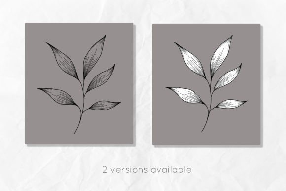 Leaves and Twigs Line Art SVG - Image 9