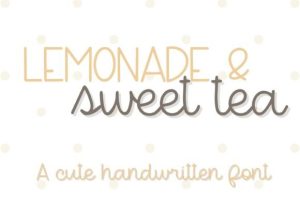 Lemonade & Sweet Tea Font