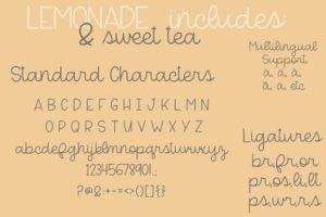 Alternative view of Lemonade & Sweet Tea Font