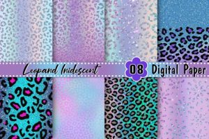 Leopard Iridescent Background