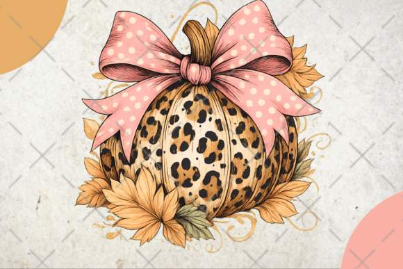 Leopard Pumpkin Fall Halloween PNG