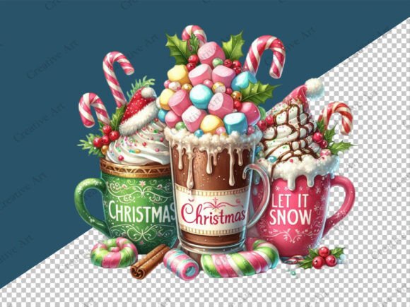 Let It Snow Christmas Coffee Png - Image 6