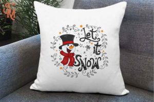 Alternative view of Let It Snow Snowman Christmas SVG