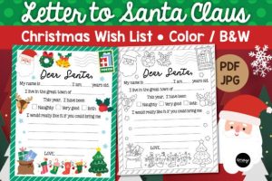 Letter to Santa | Christmas Wish List