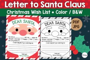 Letter to Santa | Christmas Wish List