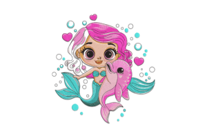 Little Mermaid and Dolphin