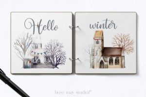 Alternative view of Little Town Winter Compositions PNG