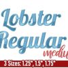 Lobster Regular Embroidery Font - Medium