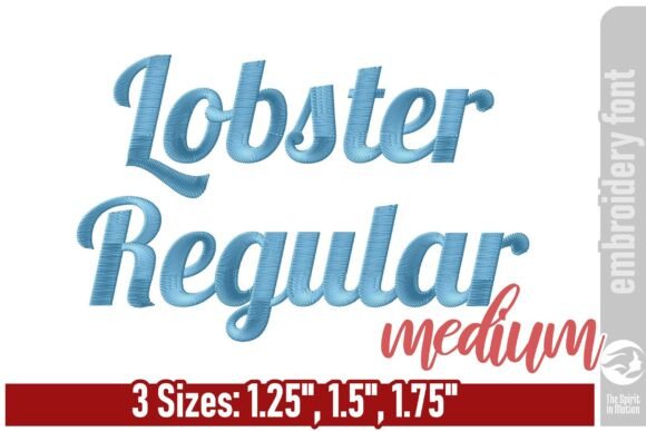 Lobster Regular Embroidery Font - Medium