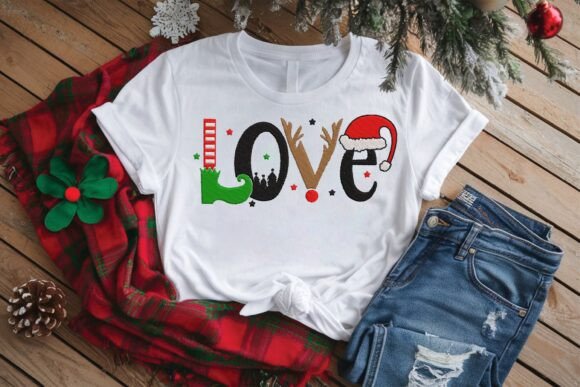 Love Christmas Embroidery Design - Image 2