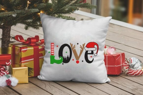Love Christmas Embroidery Design - Image 4