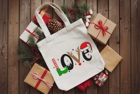 Love Christmas Embroidery Design - Image 6