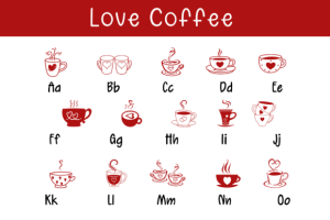 Alternative view of Love Coffee Font